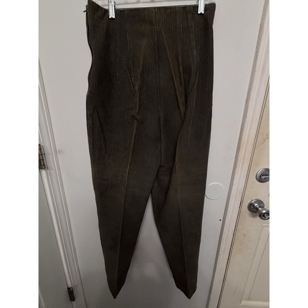 OBR Size Gray Wide Whale Corduroy High Waist Peg Leg Side Zip 29x29 Mom Pant - Picture 4 of 7